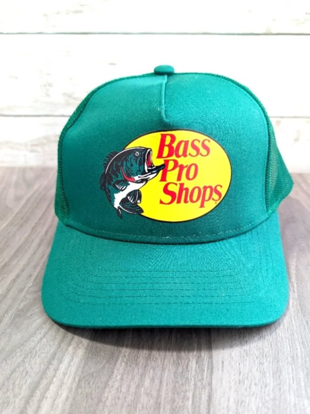 Bass Pro Shops Green Mesh Trucker Cap Hat